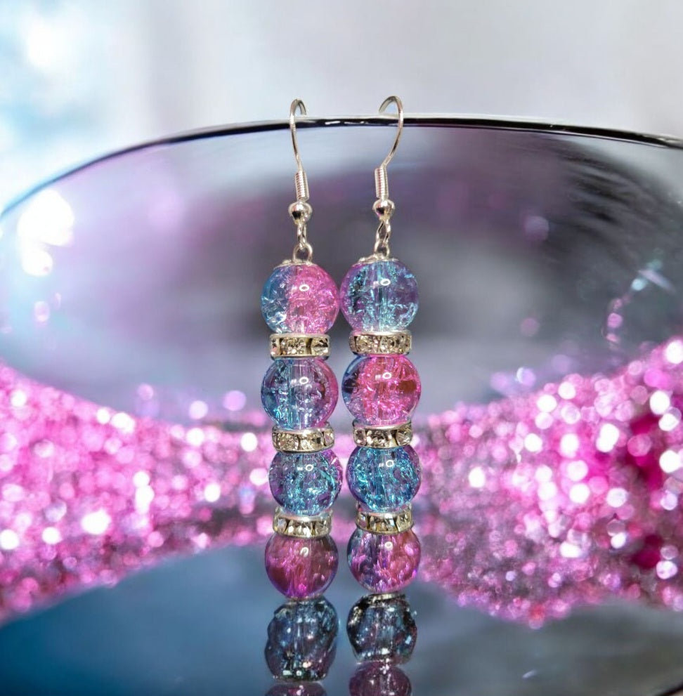 Boucles d'oreilles modèle Brillance et Paillette (Réf BEP4)