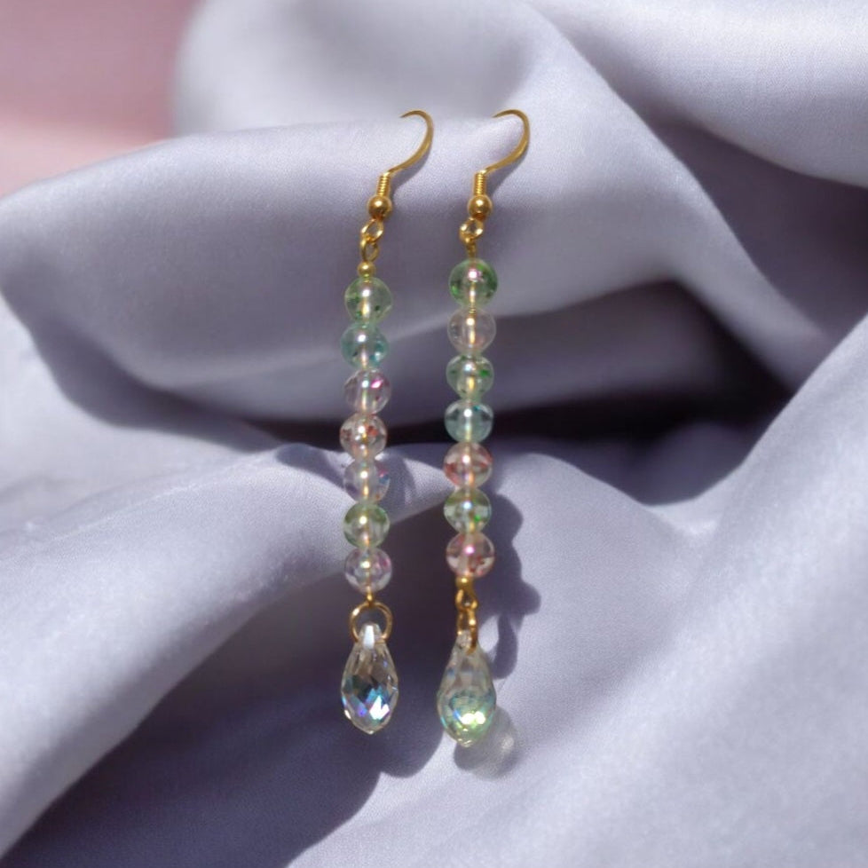 Boucles d'oreilles Brillance et Couleurs 8cm - Cristal Autrichien (Réf: BEC)