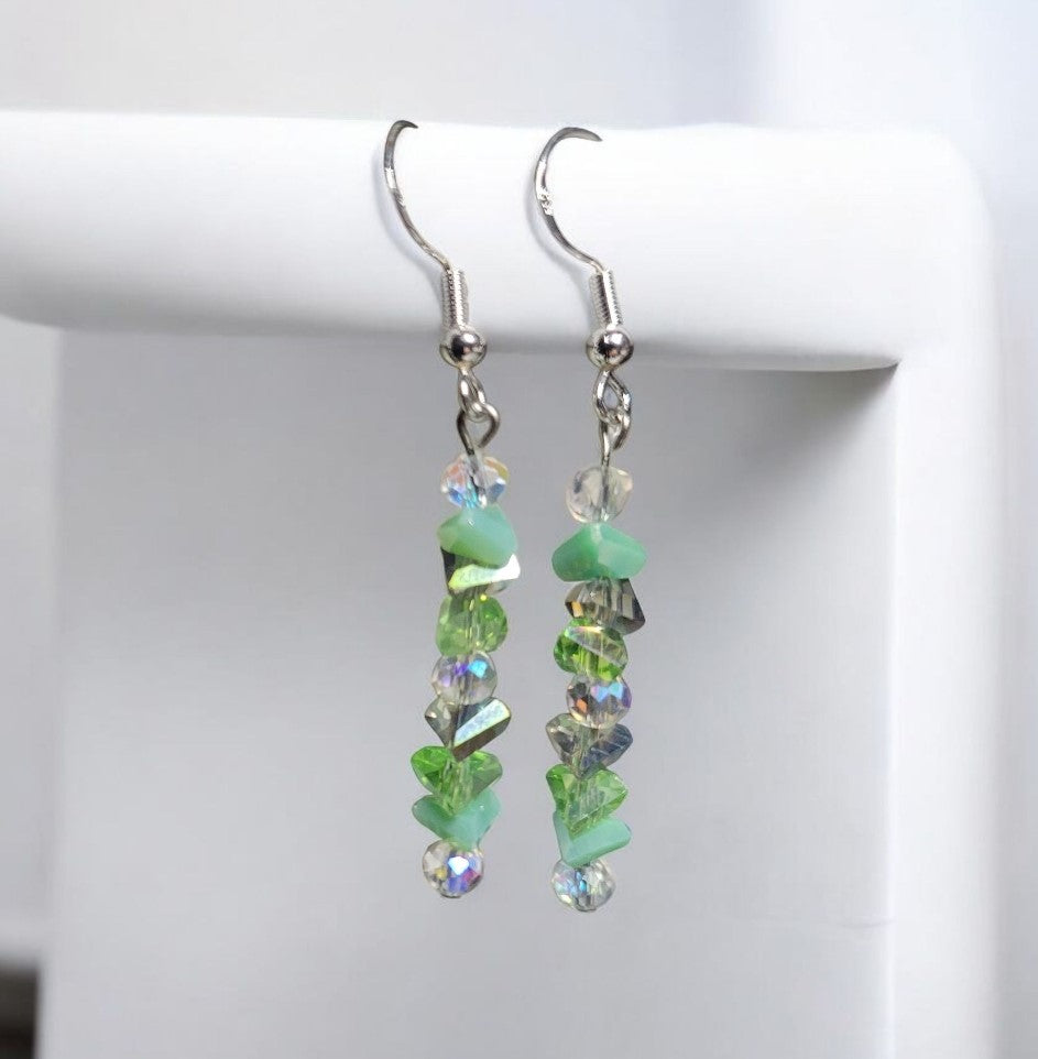 Boucles d'oreilles Triangle En Verre (RéfTEV1)