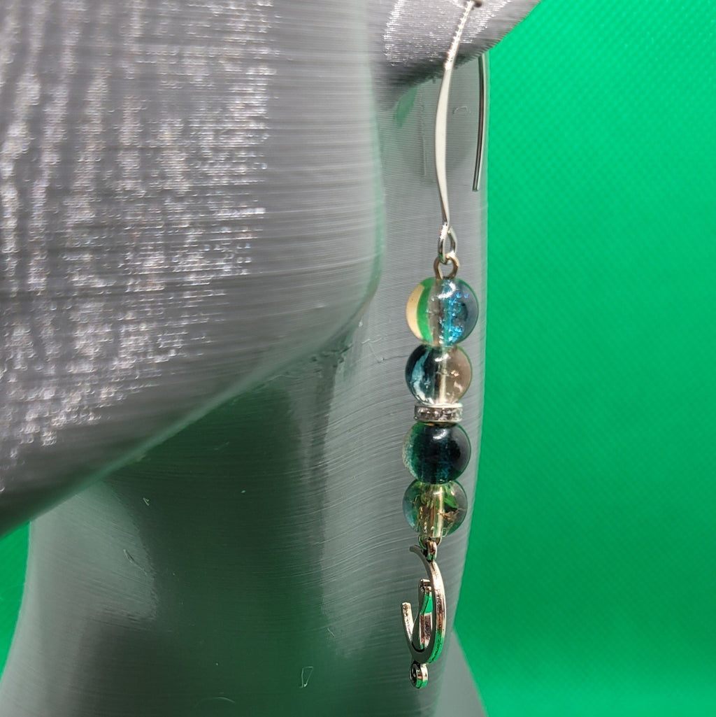Détail pendentif Parure Lune Enchantée - acier inoxydable hypoallergénique - Alysel Créations