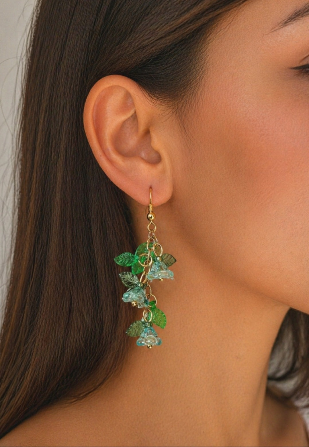 Boucle d'oreilles  Bohème chic modèle Tout En Fleurs (Réf: TEF14)