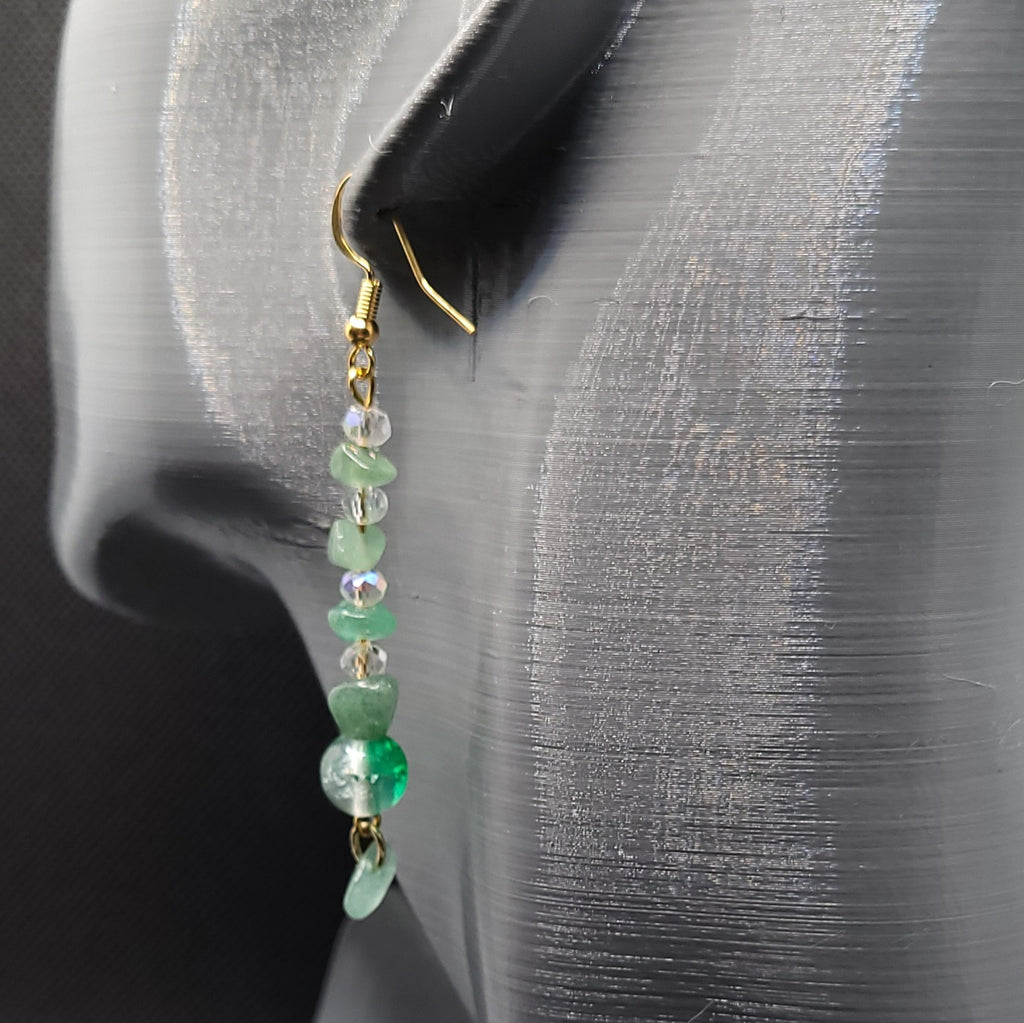 Boucles d'oreille modèle Pierre Naturelle (Réf PNG2)