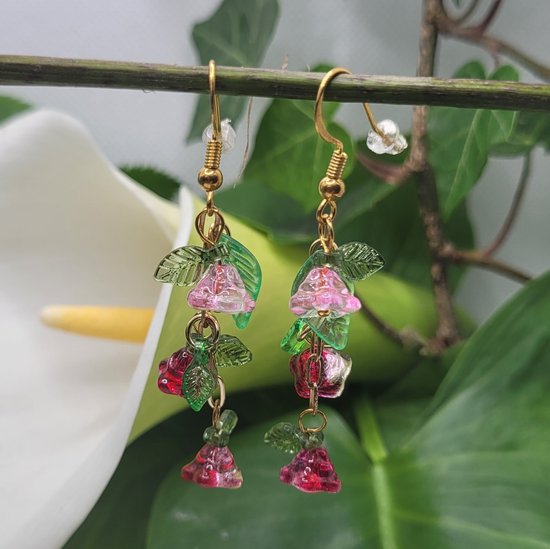 Boucle d'oreilles  Bohème chic modèle Tout En Fleurs (Réf: TEF14)