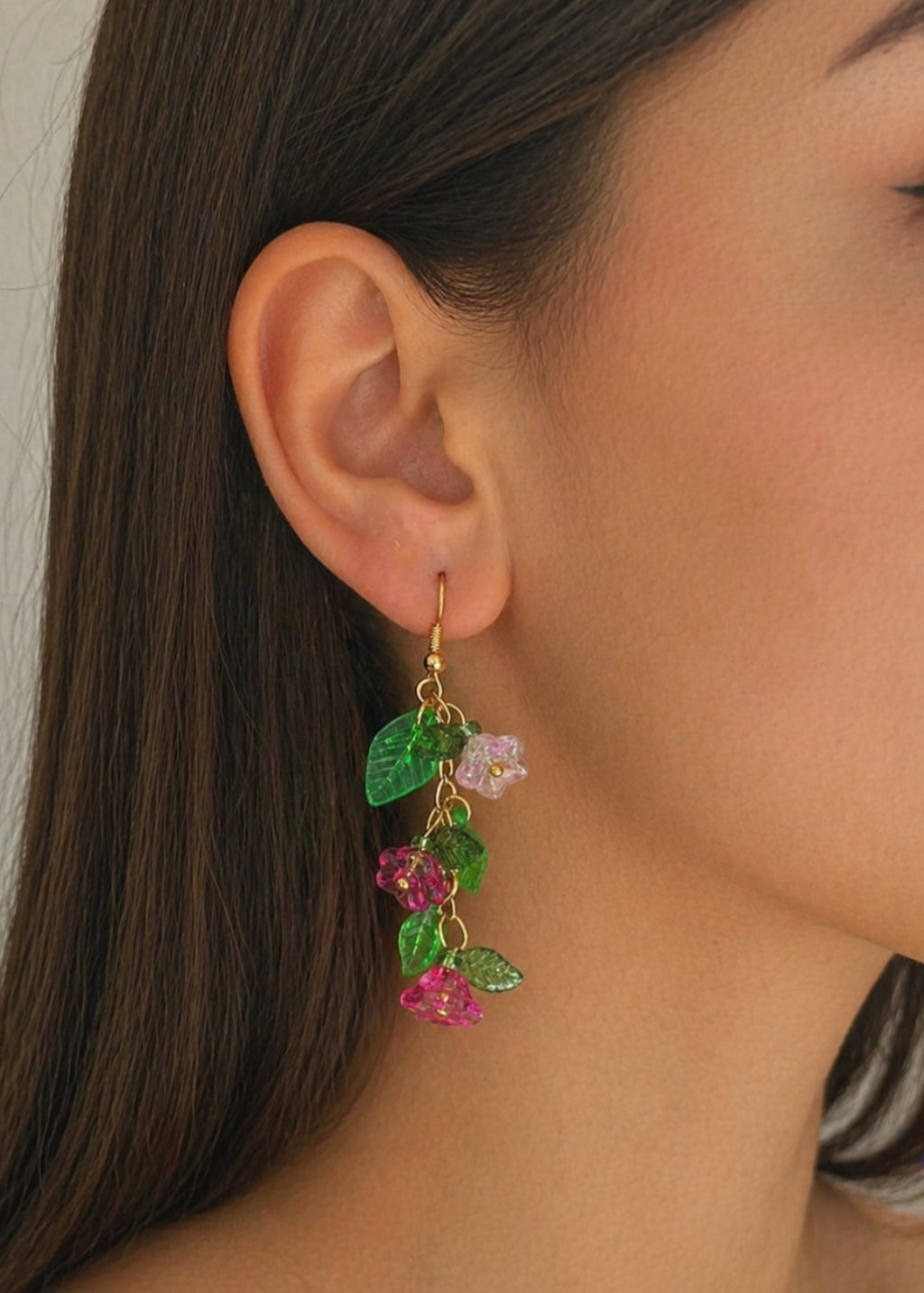 Boucle d'oreilles  Bohème chic modèle Tout En Fleurs (Réf: TEF14)
