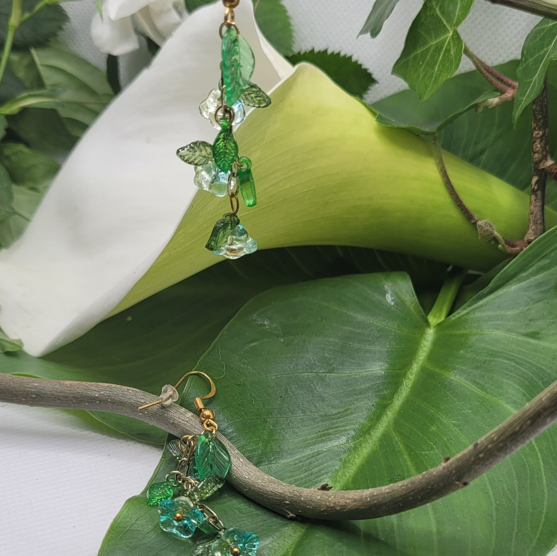 Boucle d'oreilles  Bohème chic modèle Tout En Fleurs (Réf: TEF14)