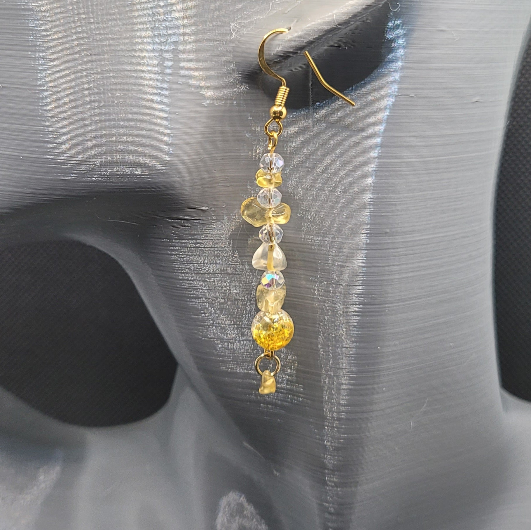 Boucles d'oreilles modèle Pierre Naturelle (Réf PNG3)