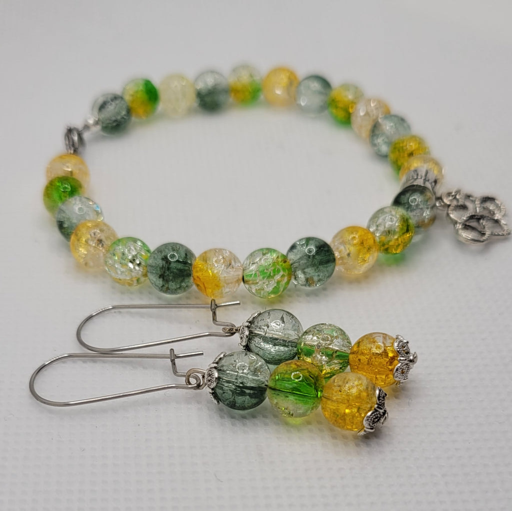 Parure Esprit d'Eden – Boucles d'oreilles & Bracelet (Réf:MEE)