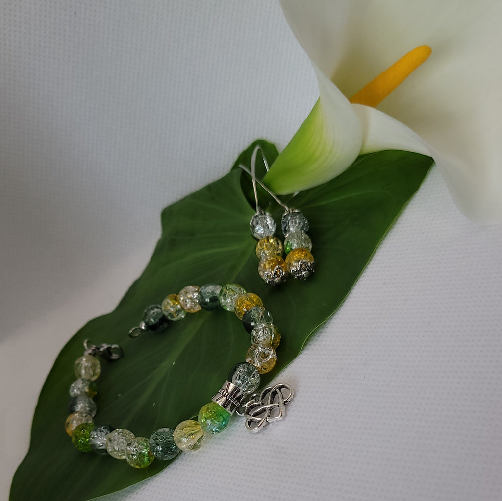 Parure Esprit d'Eden – Boucles d'oreilles & Bracelet (Réf:MEE)