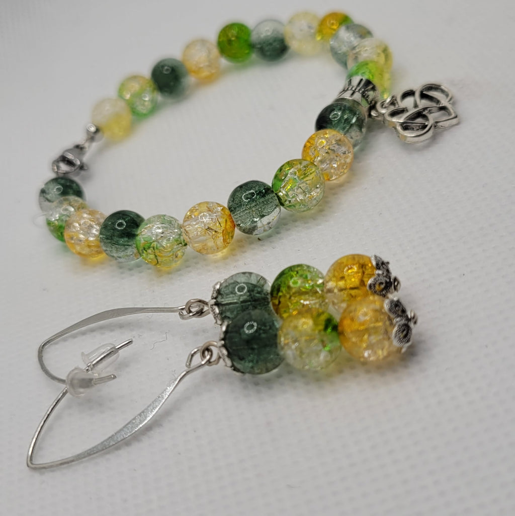 Parure Esprit d'Eden – Boucles d'oreilles & Bracelet (Réf:MEE)