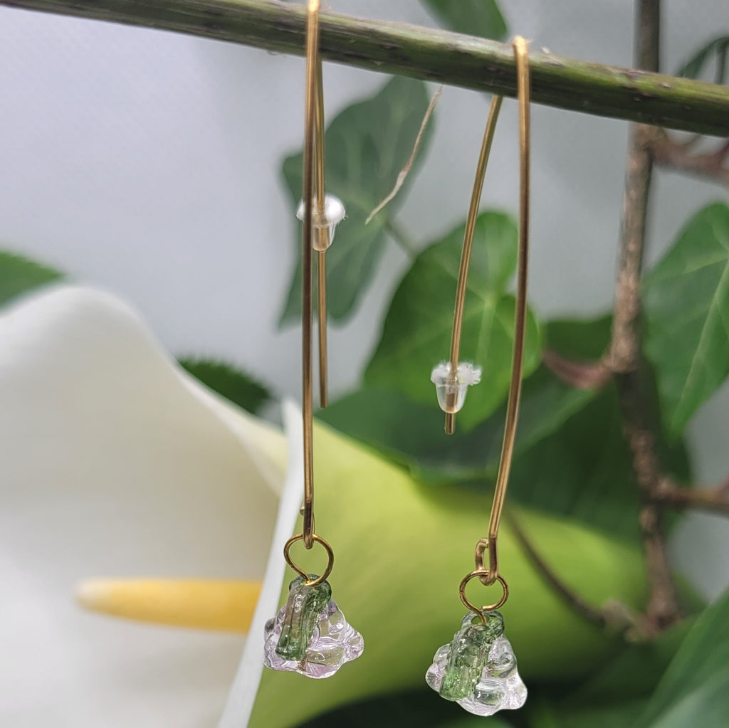 Boucles d'oreilles modèle Tout En Fleur rose pâle (Réf:TEF4)