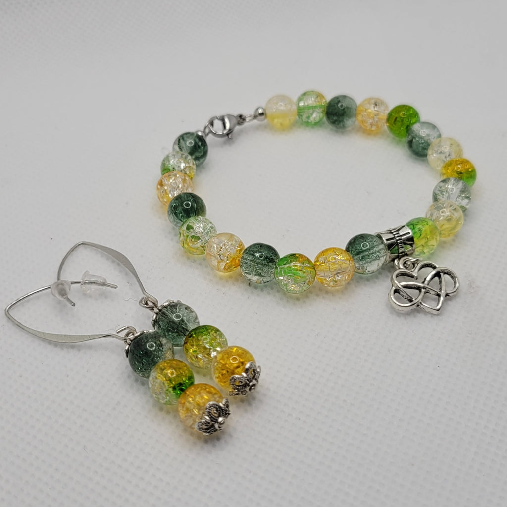 Parure Esprit d'Eden – Boucles d'oreilles & Bracelet (Réf:MEE)