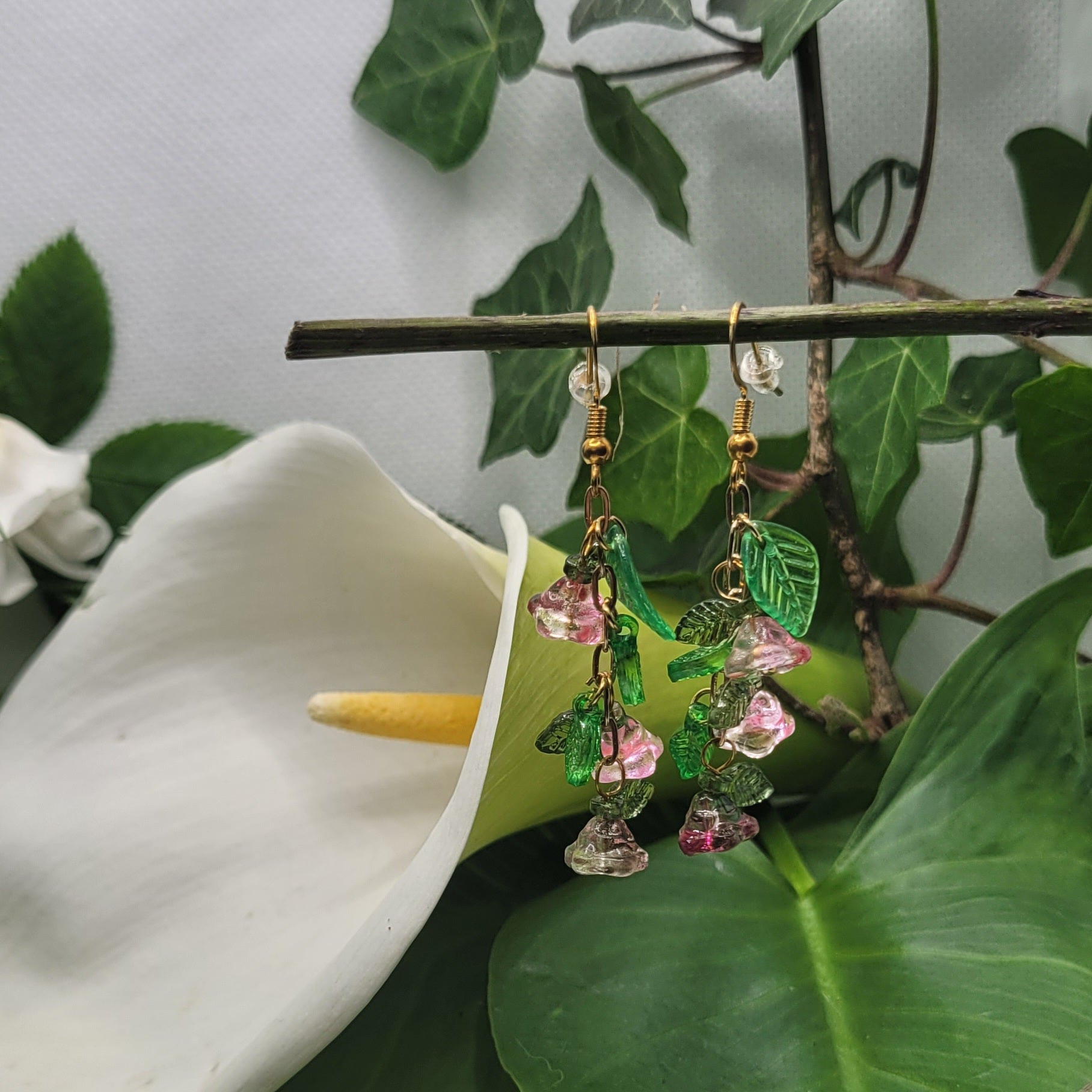 Boucle d'oreilles  Bohème chic modèle Tout En Fleurs (Réf: TEF14)