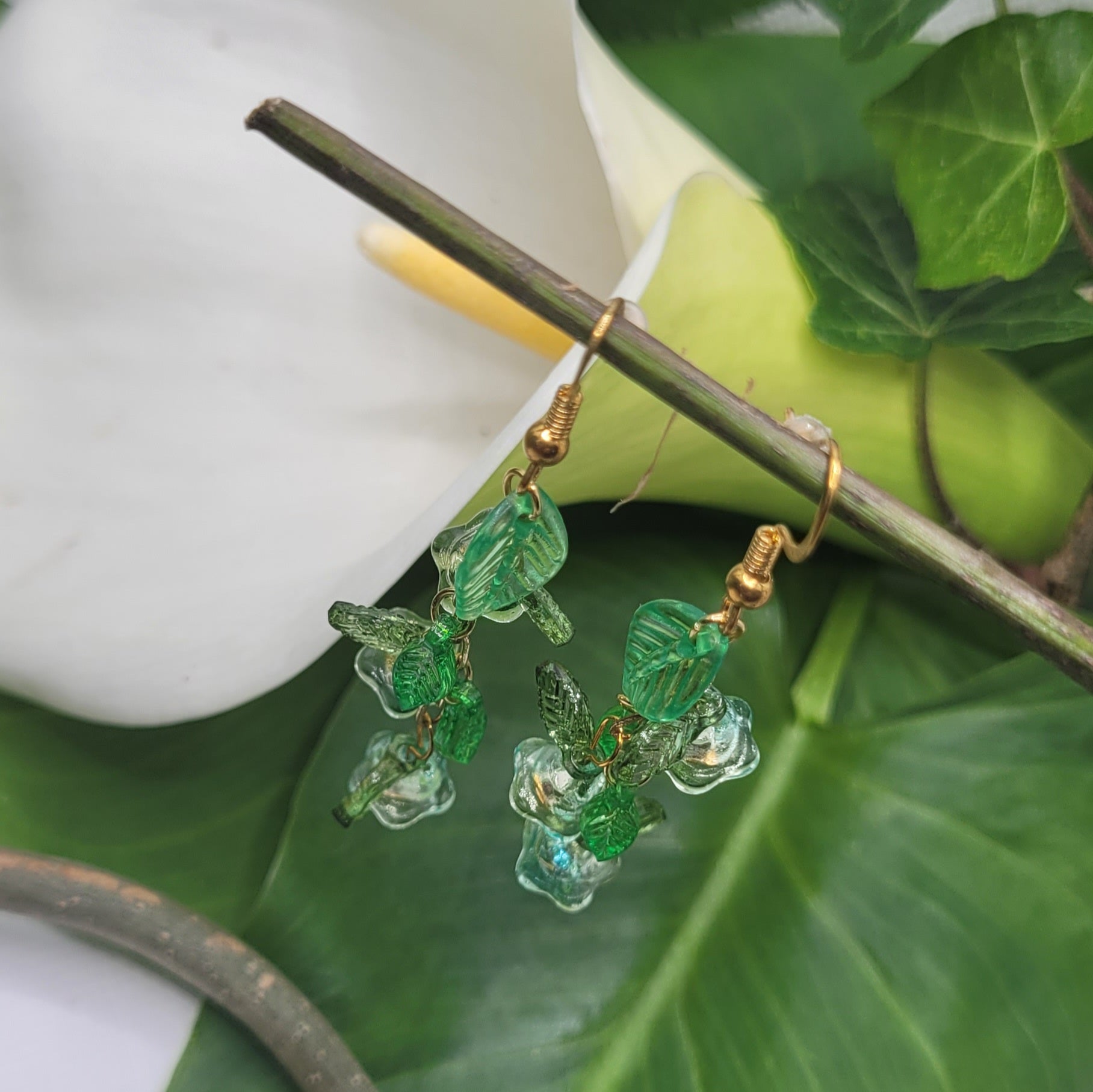 Boucle d'oreilles  Bohème chic modèle Tout En Fleurs (Réf: TEF14)