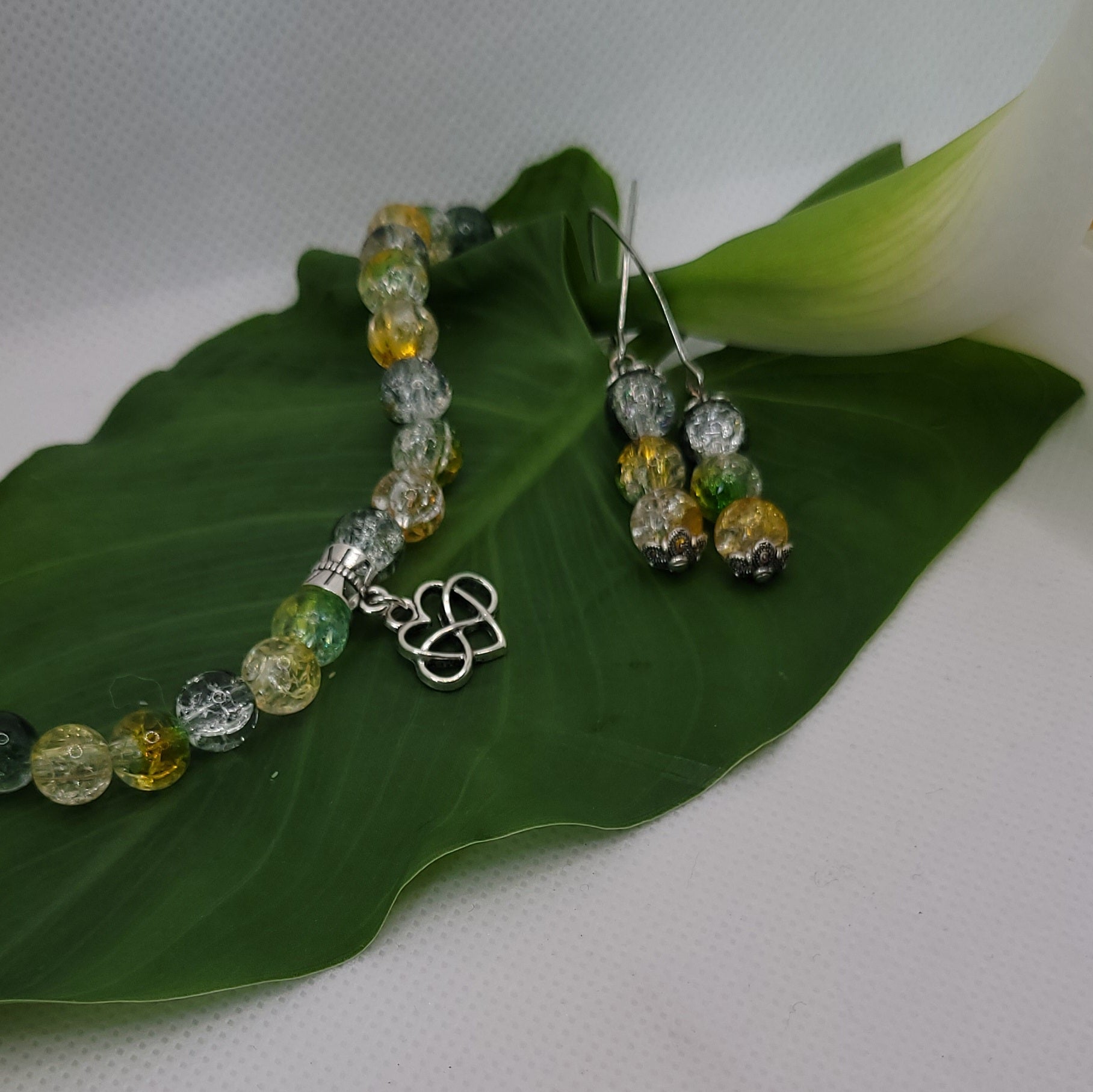 Parure Esprit d'Eden – Boucles d'oreilles & Bracelet (Réf:MEE)