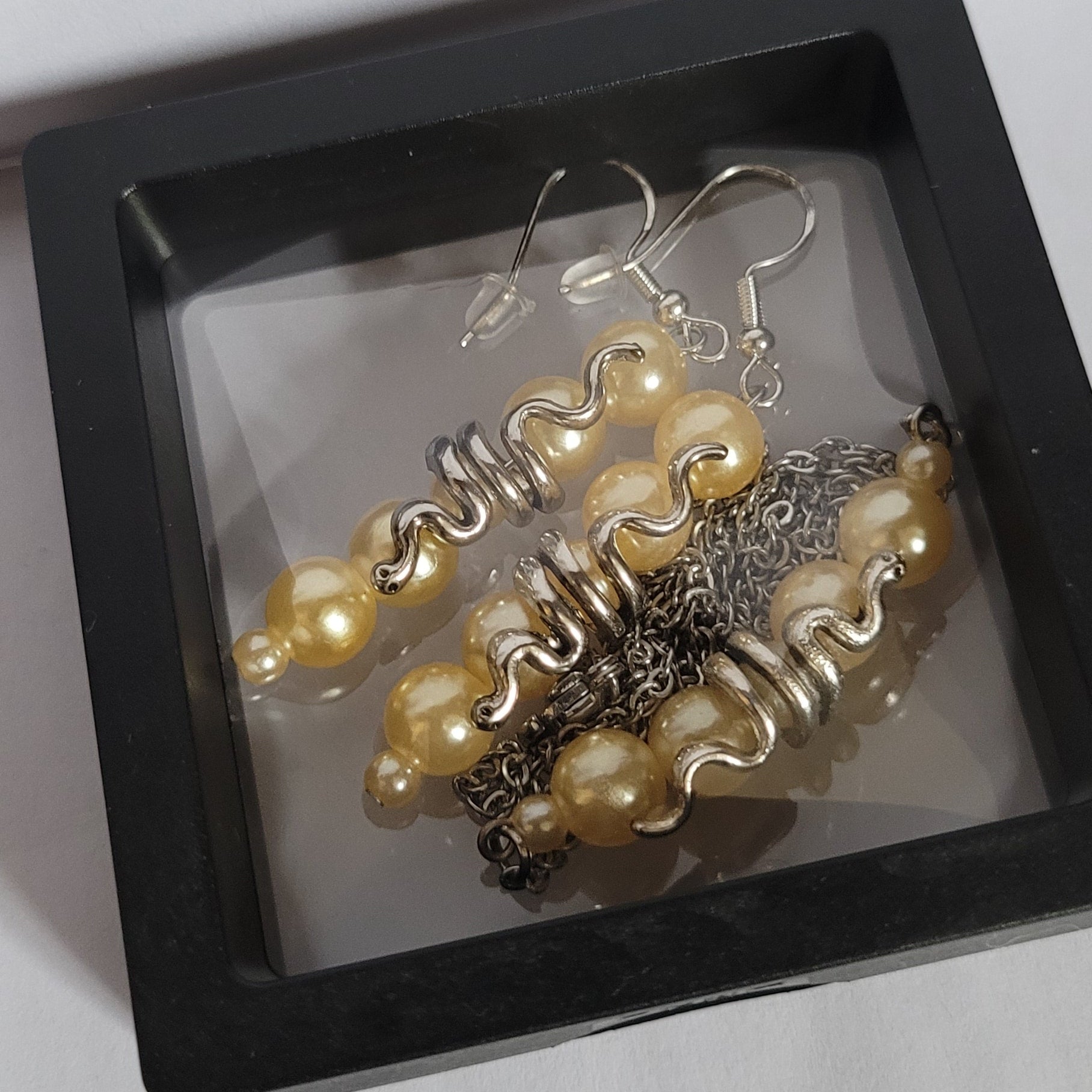 Parure Serpentine - Collier 55cm + Boucles 7cm Jaune (Réf: CS4)