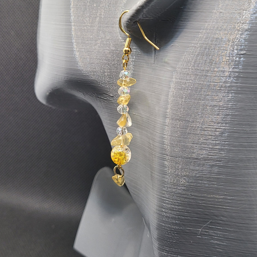 Boucles d'oreilles modèle Pierre Naturelle (Réf PNG3)