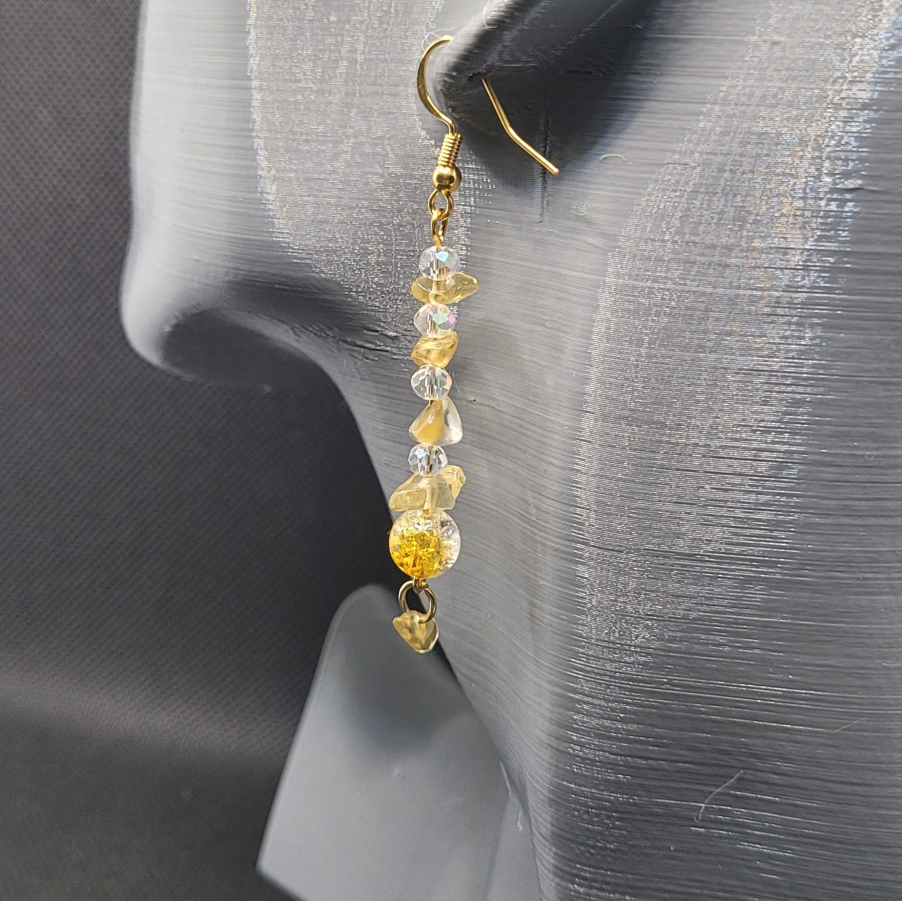 Boucles d'oreilles modèle Pierre Naturelle (Réf PNG3)