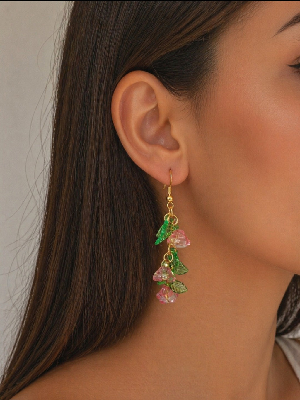 Boucle d'oreilles  Bohème chic modèle Tout En Fleurs (Réf: TEF14)