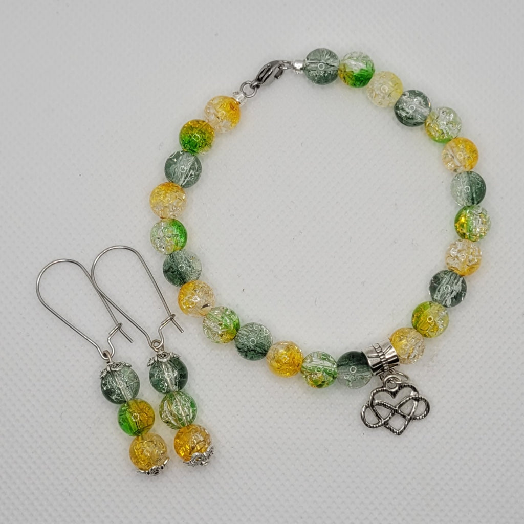 Parure Esprit d'Eden – Boucles d'oreilles & Bracelet (Réf:MEE)