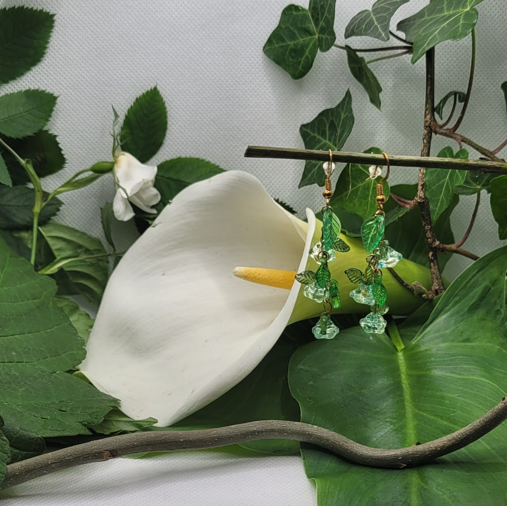 Boucle d'oreilles  Bohème chic modèle Tout En Fleurs (Réf: TEF14)
