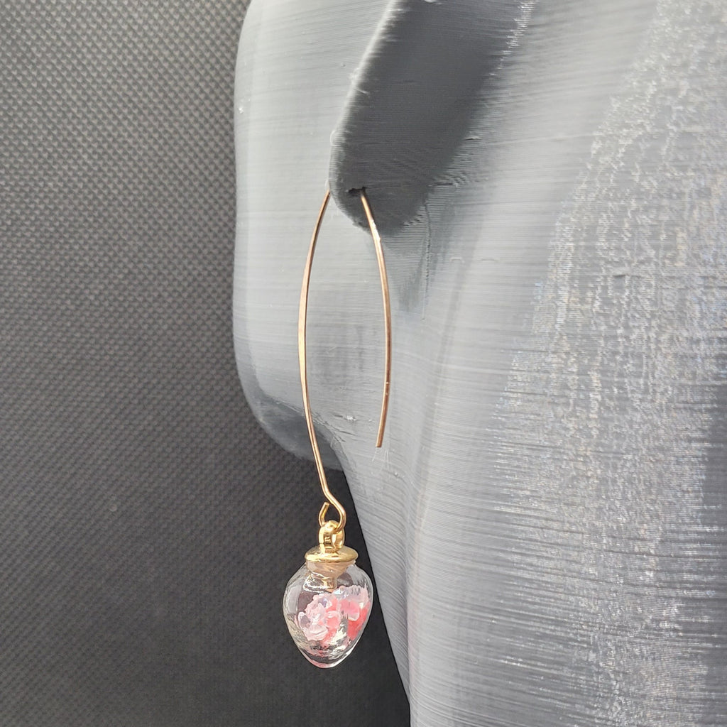 Boucles d'oreilles Cœur en Verre - Bijoux Élégants et Modernes
(Réf : CCBO4 2)