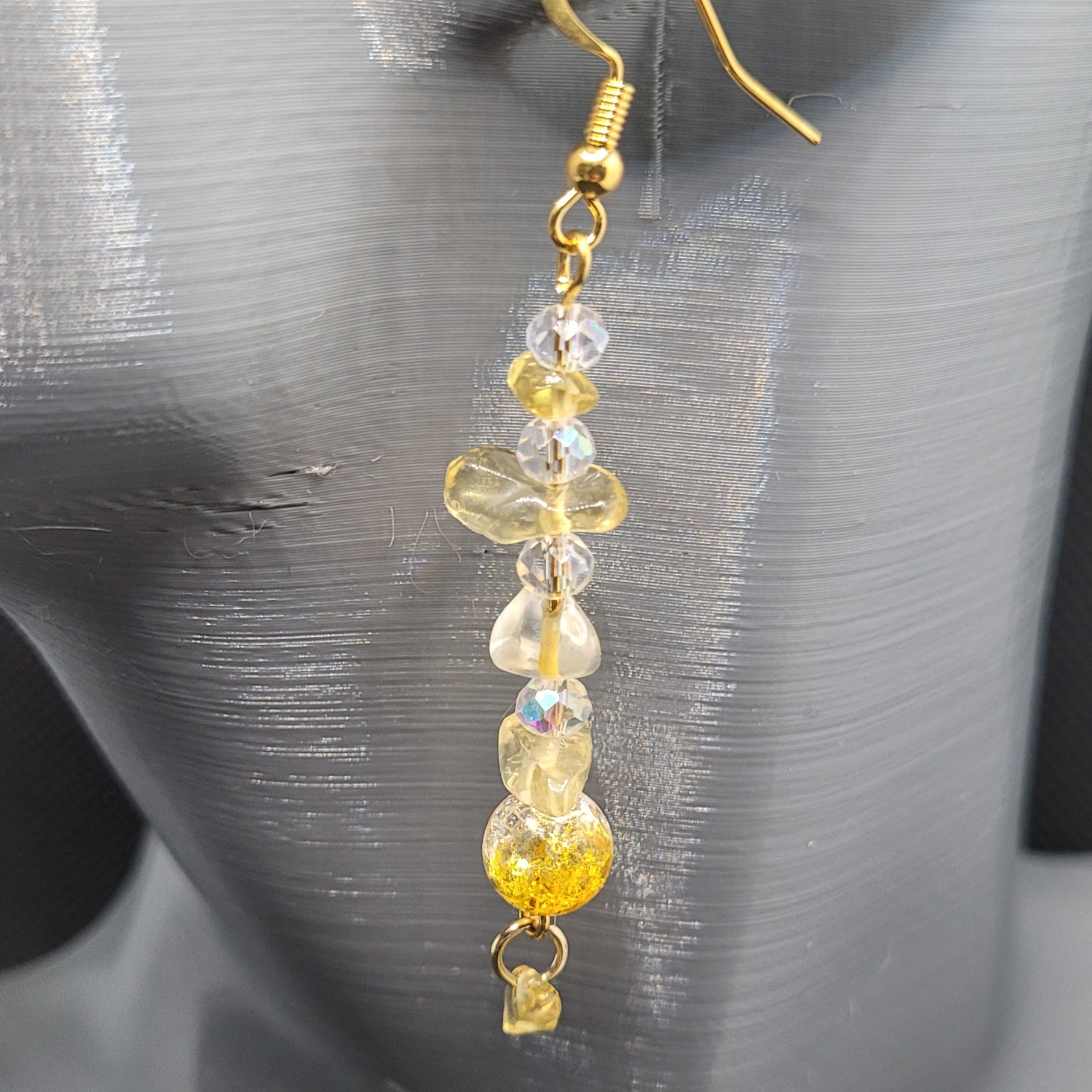 Boucles d'oreilles modèle Pierre Naturelle (Réf PNG3)