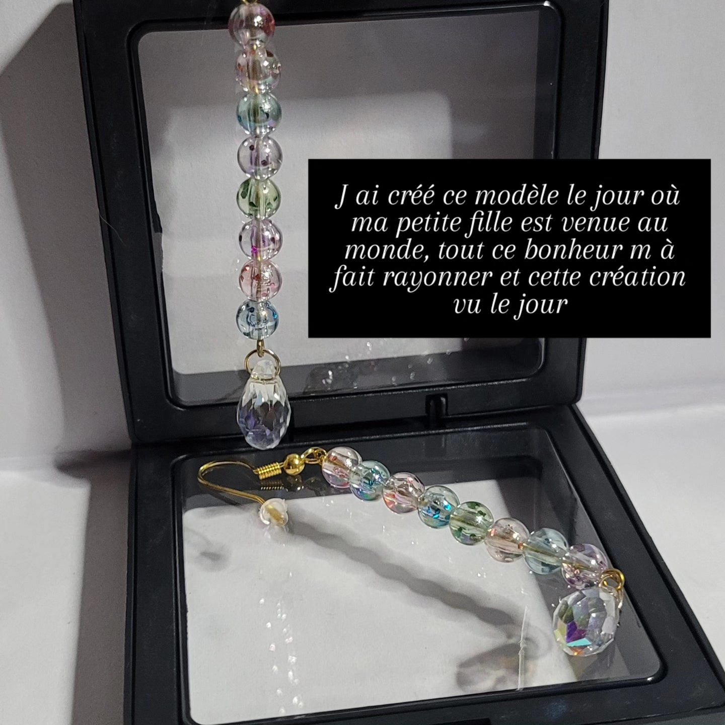 Boucles d'oreilles Brillance et Couleurs 8cm - Cristal Autrichien (Réf: BEC)