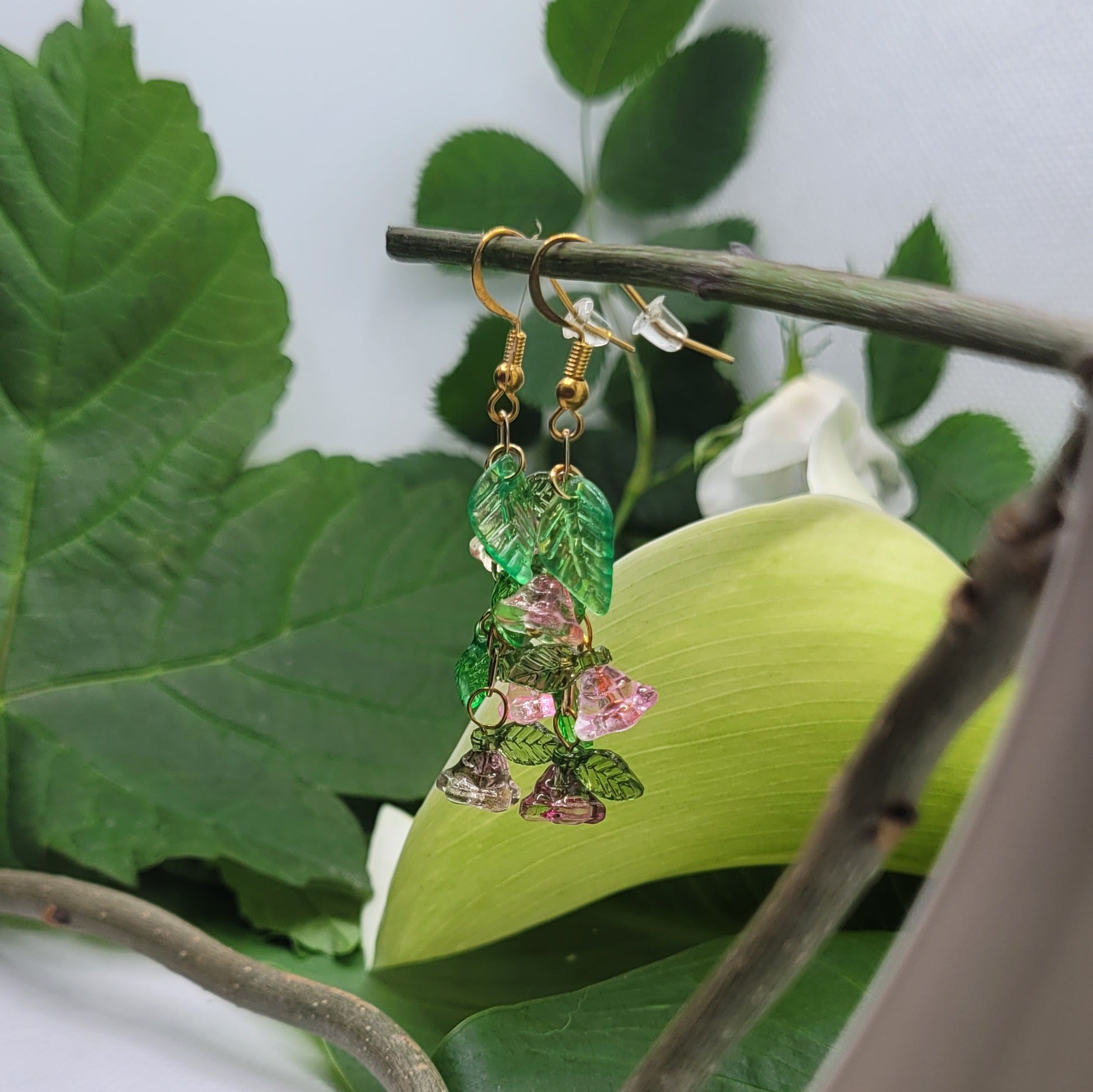 Boucle d'oreilles  Bohème chic modèle Tout En Fleurs (Réf: TEF14)