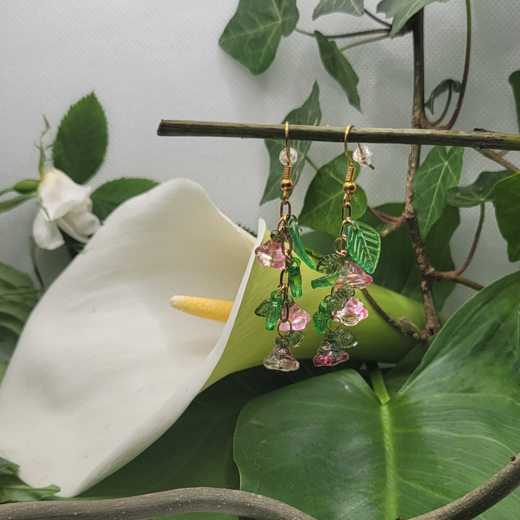 Boucle d'oreilles  Bohème chic modèle Tout En Fleurs (Réf: TEF14)