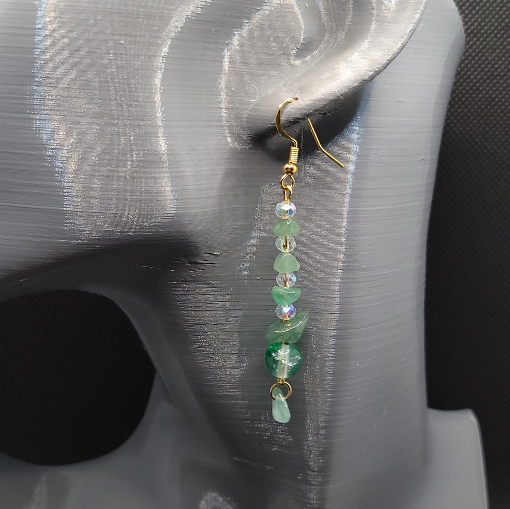 Boucles d'oreille modèle Pierre Naturelle (Réf PNG2)